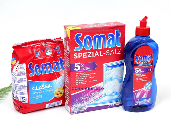 Bộ 3 sản phẩm Somat dùng cho máy rửa bát